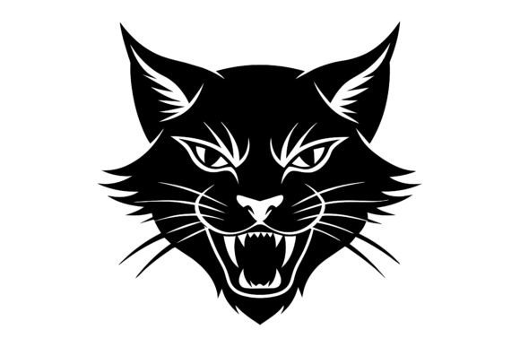 Download Bobcat Angry Head Top View Silhouette - Premium Bundle