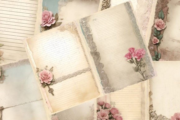 Download Pack Vintage Floral Junk Journal Papers - Vintage Collection